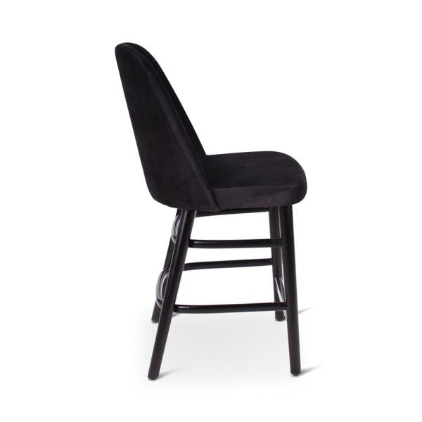 PAM counter chair with round wooden legs