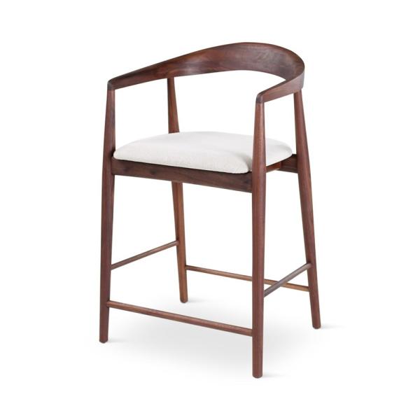 PURA counter chair walnut incl cushion