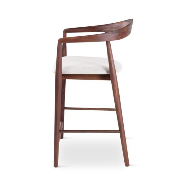 PURA counter chair walnut incl cushion