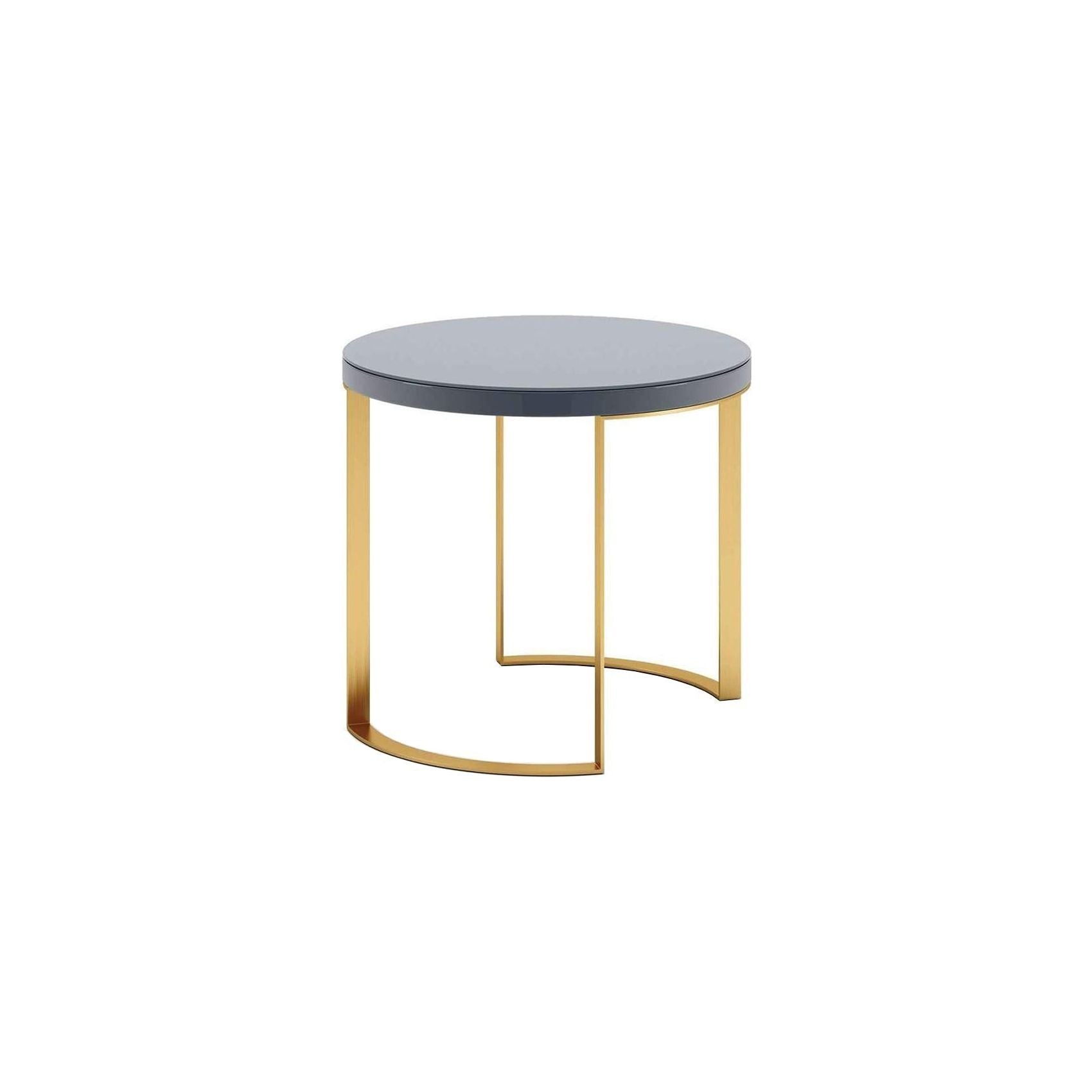Distinctify Lunato Side Table - Grey Lacquer