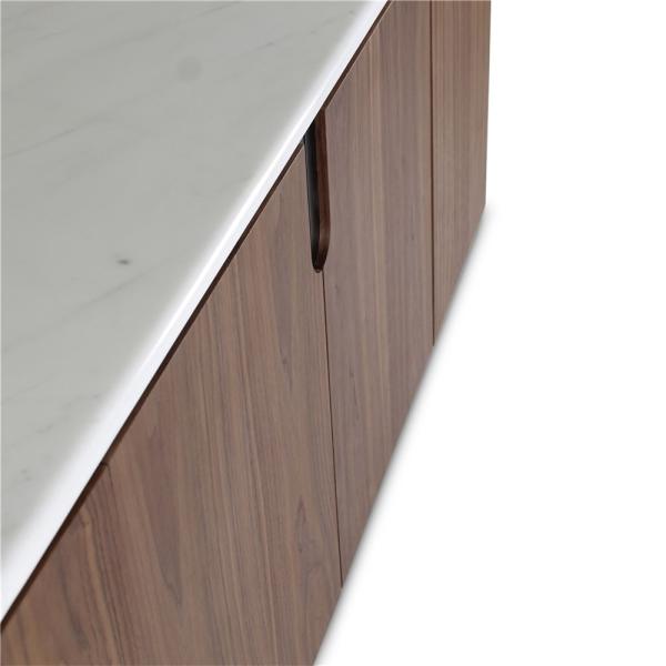 AMANDINE dressoir walnut, white marble top