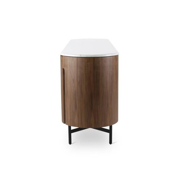 AMANDINE dressoir walnut, white marble top