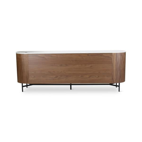 AMANDINE dressoir walnut, white marble top
