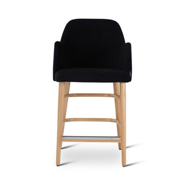 SUE counter chair with round wooden legs