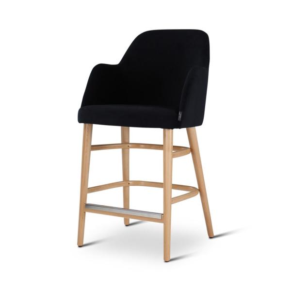 SUE counter chair with round wooden legs