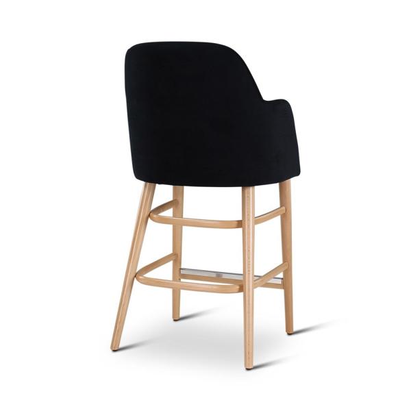 SUE counter chair with round wooden legs
