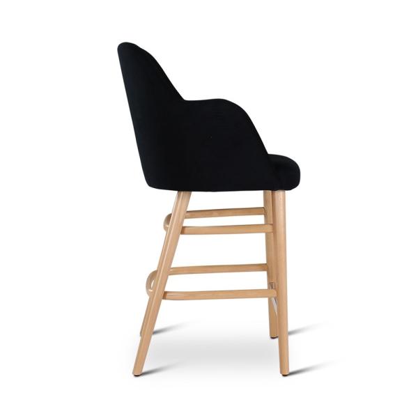 SUE counter chair with round wooden legs
