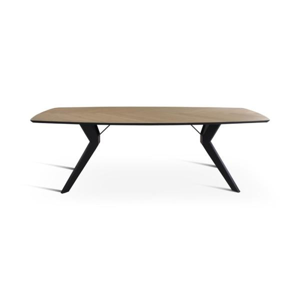 DORY table naturel, wooden legs black