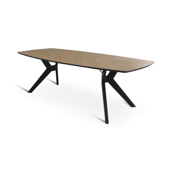 DORY table naturel, wooden legs black