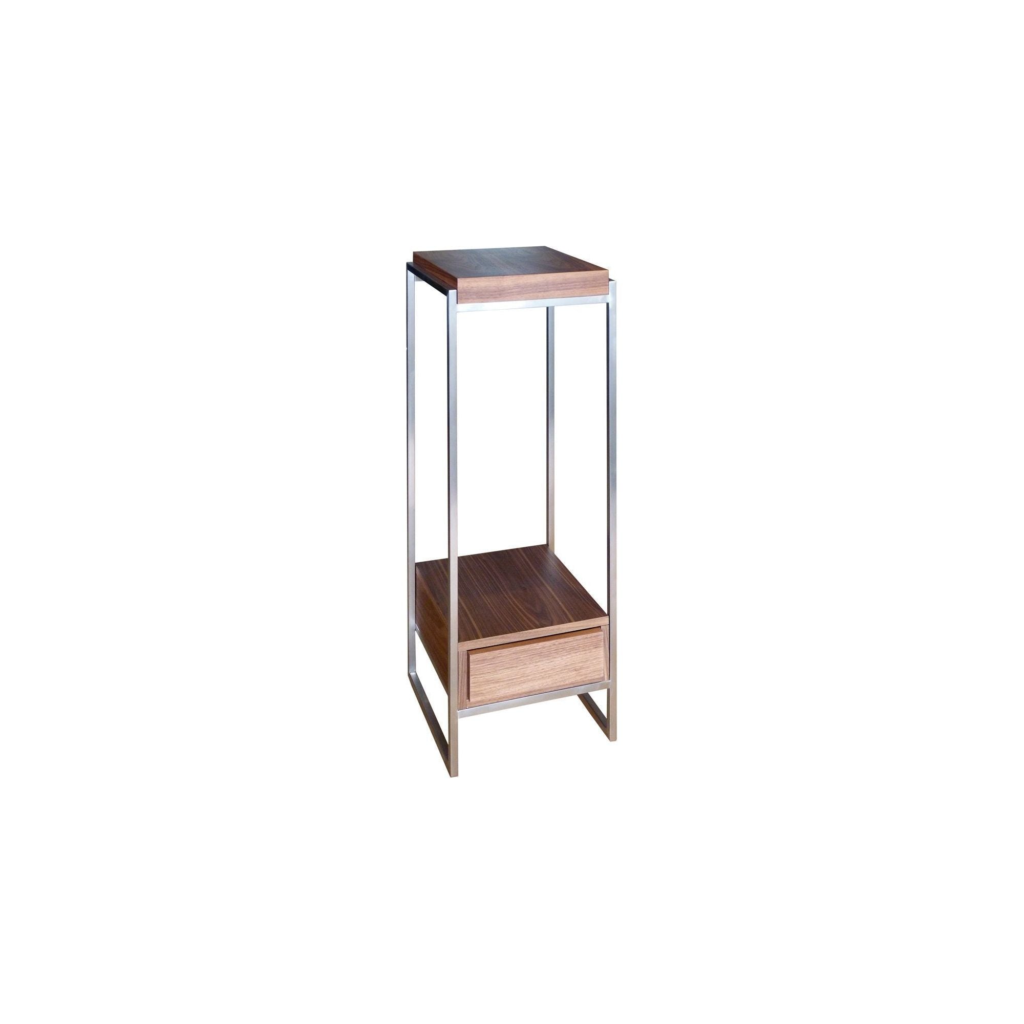 Distinctify Scatola Pedestal Natural Walnut
