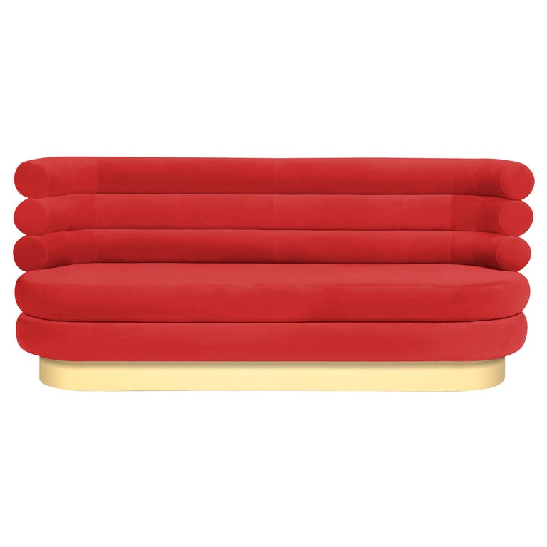 Colourful Red Marshmallow Sofa "Royal Stranger" | Modern Furniture + Decor