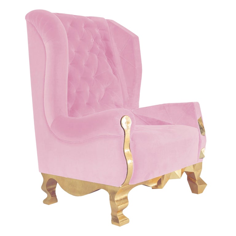 Velvet Pink Rockchair by Royal Stranger | Modern Furniture + Decor