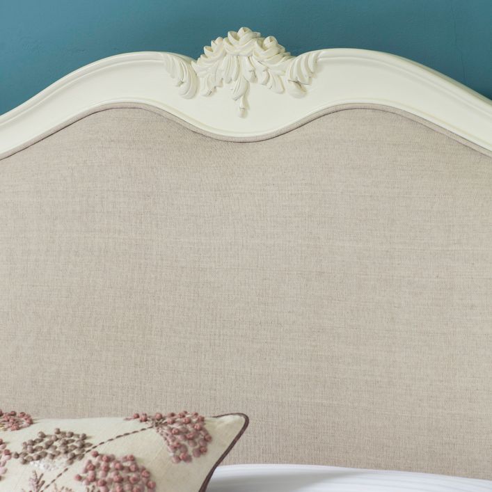 Chic King Linen Upholstered Bed | Modern Furniture + Decor