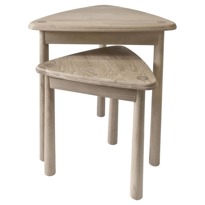 Wycombe Nest of 2 Tables Oak | Modern Furniture + Decor