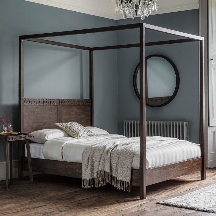Boho 4 Poster Bed | Modern Furniture + Decor