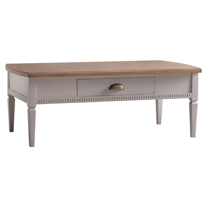 Bronte 1 Drawer Coffee Table Taupe | Modern Furniture + Decor
