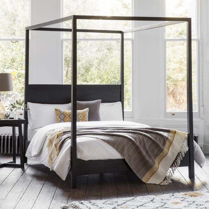Boho 4 Poster Bed | Modern Furniture + Decor