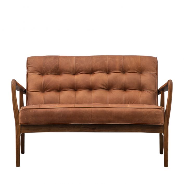 Humber 2 Seater Sofa Vintage Brown Leather | Modern Furniture + Decor