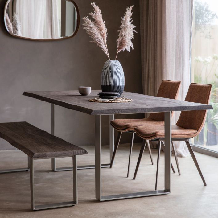 Huntington Dining Bench Grey | Modern Furniture + Decor
