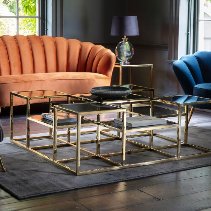 Santorini Coffee Table Gold | Modern Furniture + Decor