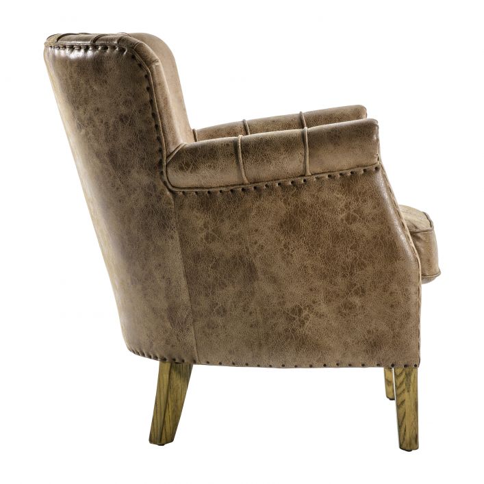 Hickman Armchair Brown Leather | Modern Furniture + Decor