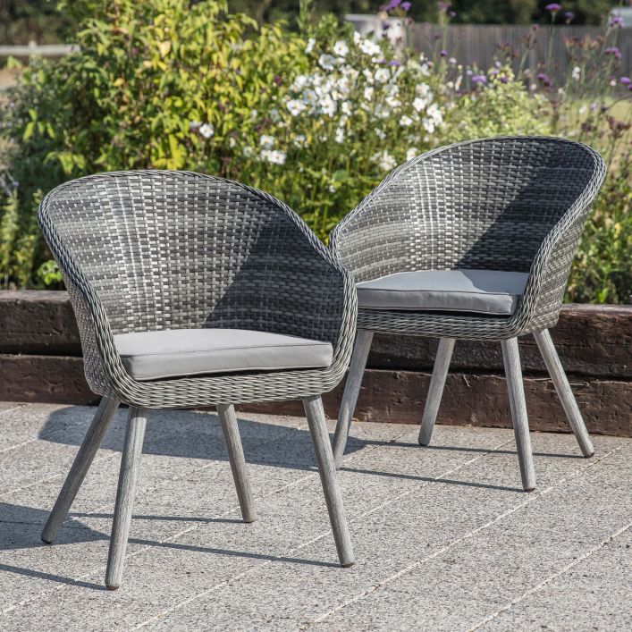 Geneva Outdoor Chair Washed Grey (2pk) | Modern Furniture + Decor