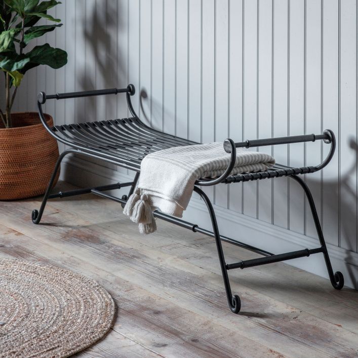 Barbrook Iron Bench | Modern Furniture + Decor