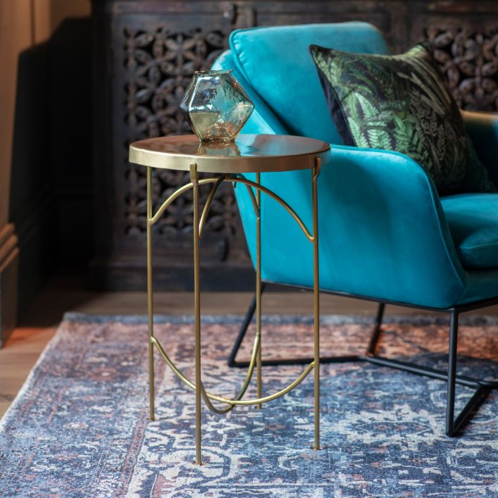 Limerick Side Table Brass | Modern Furniture + Decor