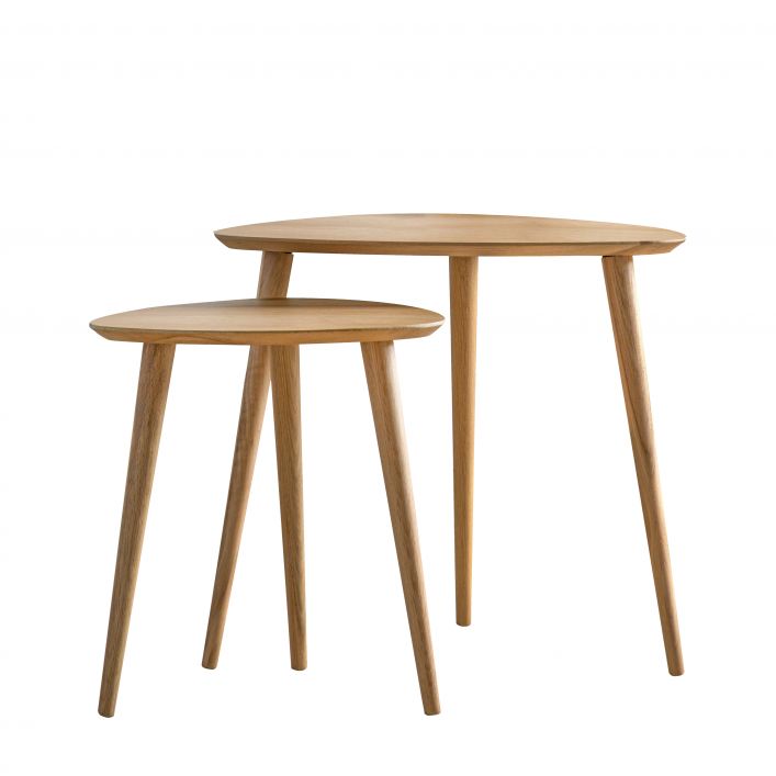 Lindby Nest of 2 Tables Natural | Modern Furniture + Decor