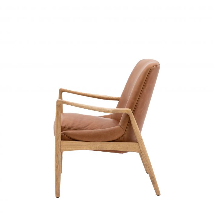 Carrera Armchair Brown Leather | Modern Furniture + Decor
