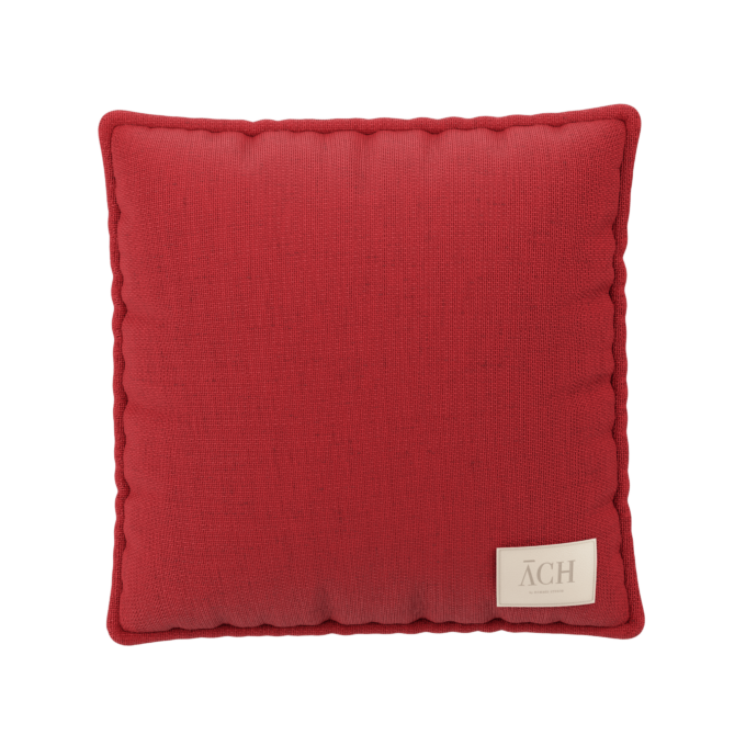 JACQUARD RED SQUARE 45X45CM | Modern Furniture + Decor