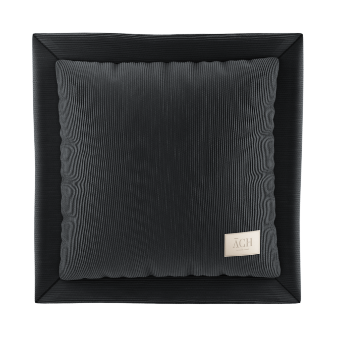 CORDUROY BLACK SQUARE 60X60CM | Modern Furniture + Decor