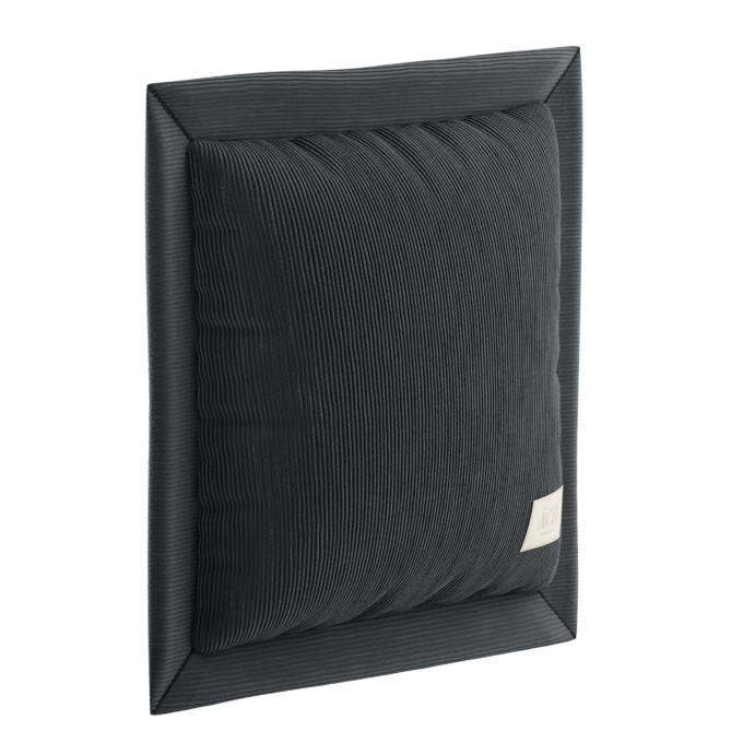 CORDUROY BLACK SQUARE 60X60CM | Modern Furniture + Decor