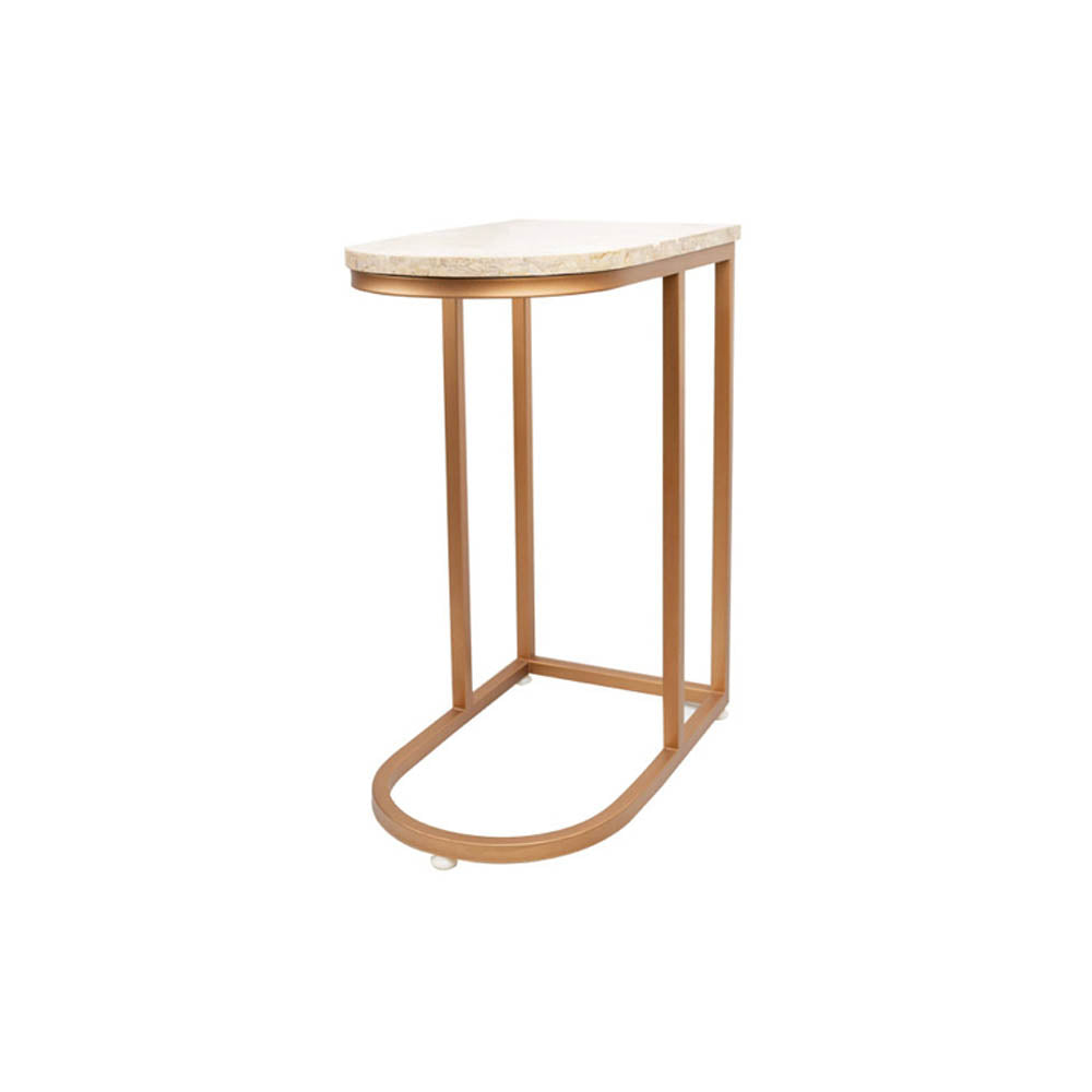Allure Stainless Steel and Marble Side Table | Modern Furniture + Decor