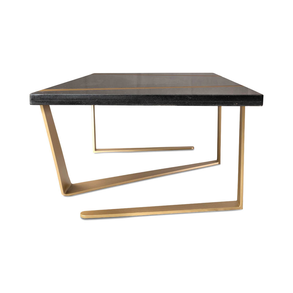 Anais Coffee Table with Gold Stainless Steel Legs | Modern Furniture + Decor