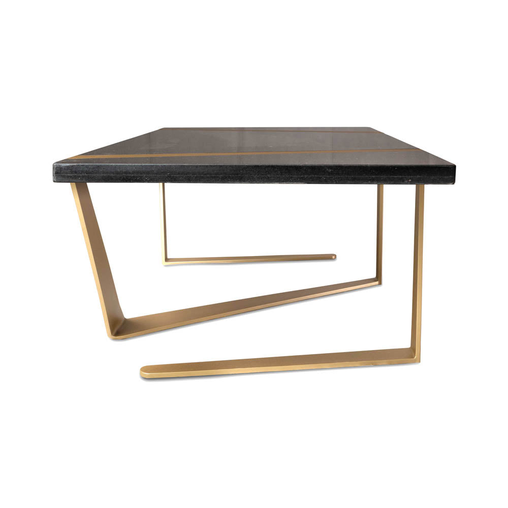 Anais Coffee Table with Gold Stainless Steel Legs | Modern Furniture + Decor