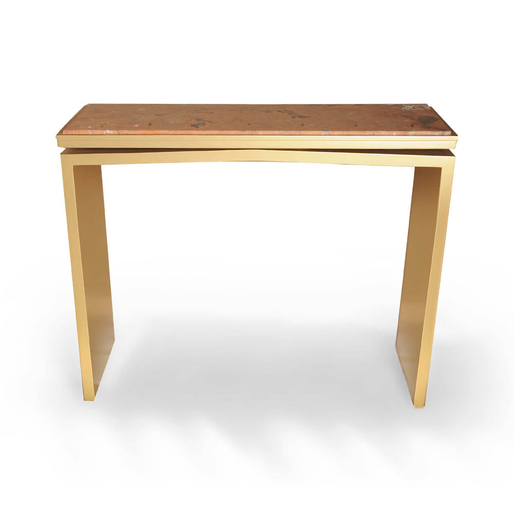 Arch Gold Marble Top Console Table | Modern Furniture + Decor