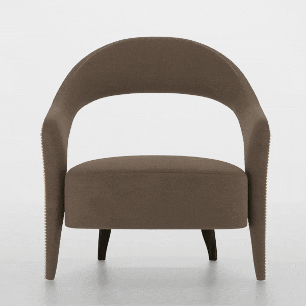 Archy Upholstered Round Back Armchair | Modern Furniture + Decor