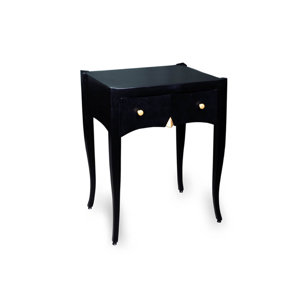 Arthur Wooden Black Side Table with Drawer | Modern Furniture + Decor