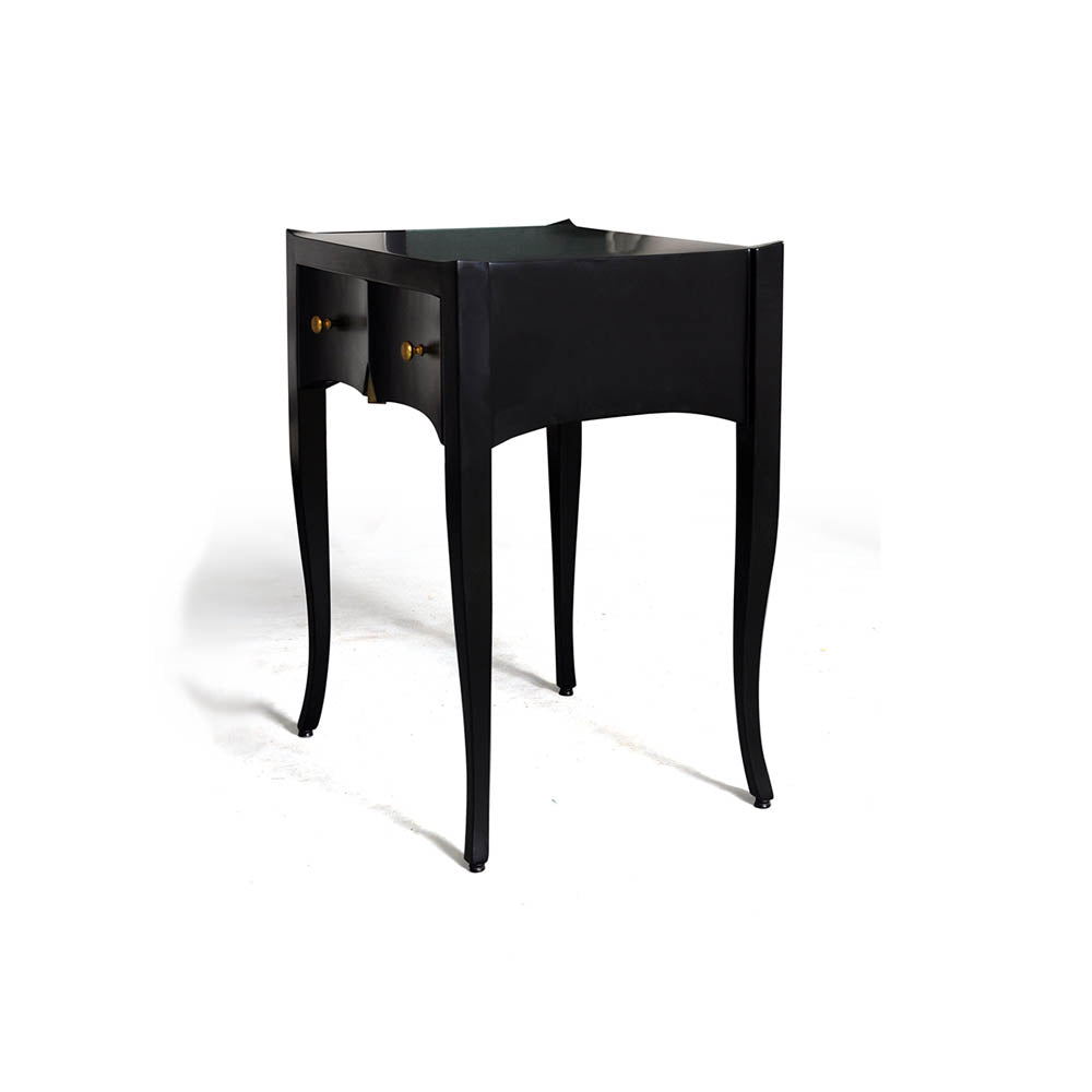 Arthur Wooden Black Side Table with Drawer | Modern Furniture + Decor