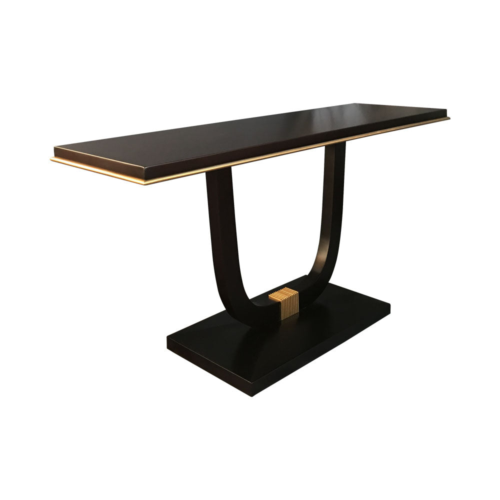 August Black Curved Leg Console Table | Modern Furniture + Decor