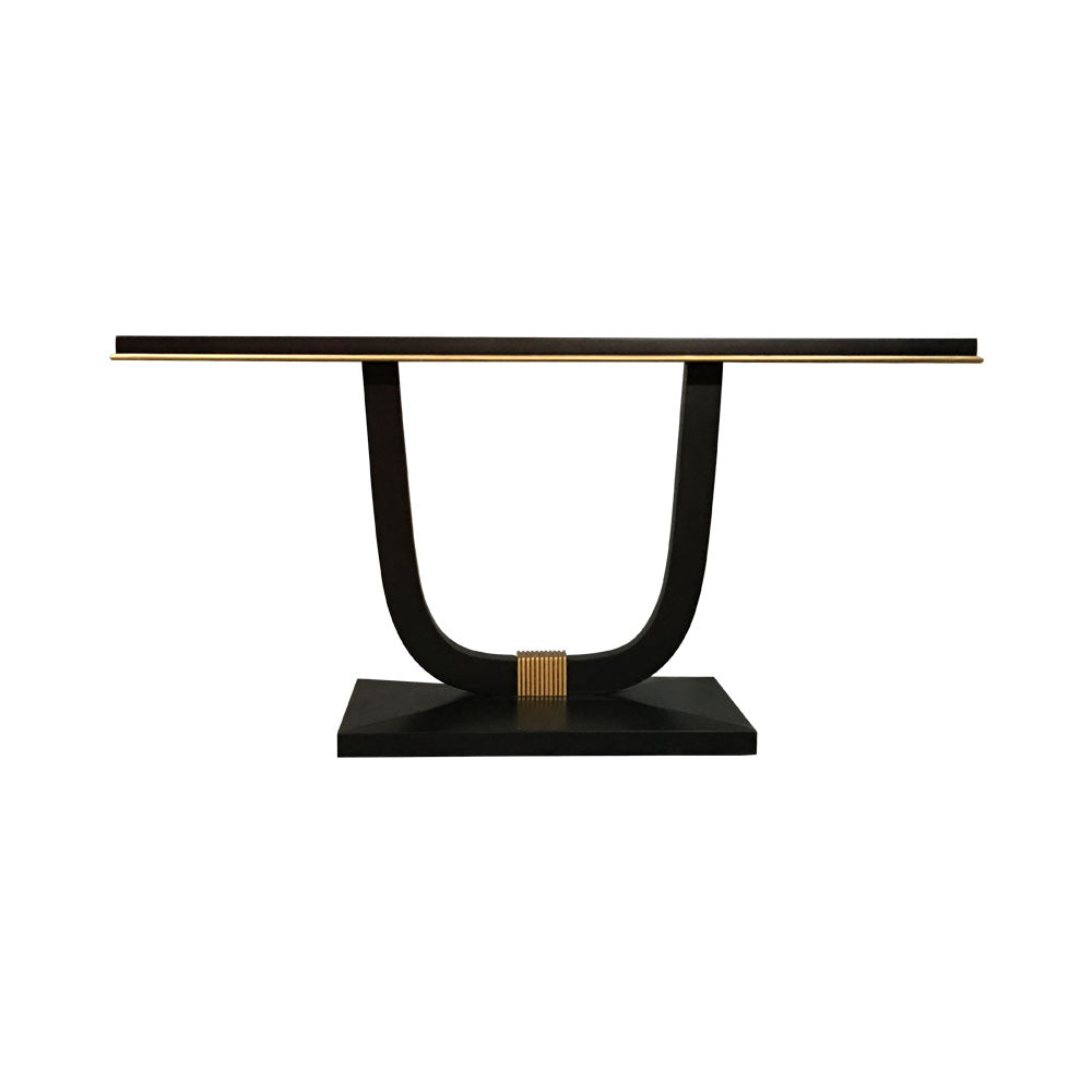 August Black Curved Leg Console Table | Modern Furniture + Decor