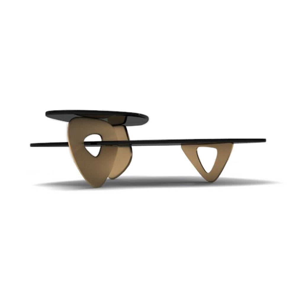 Aziza Gold Modern Coffee Table | Modern Furniture + Decor