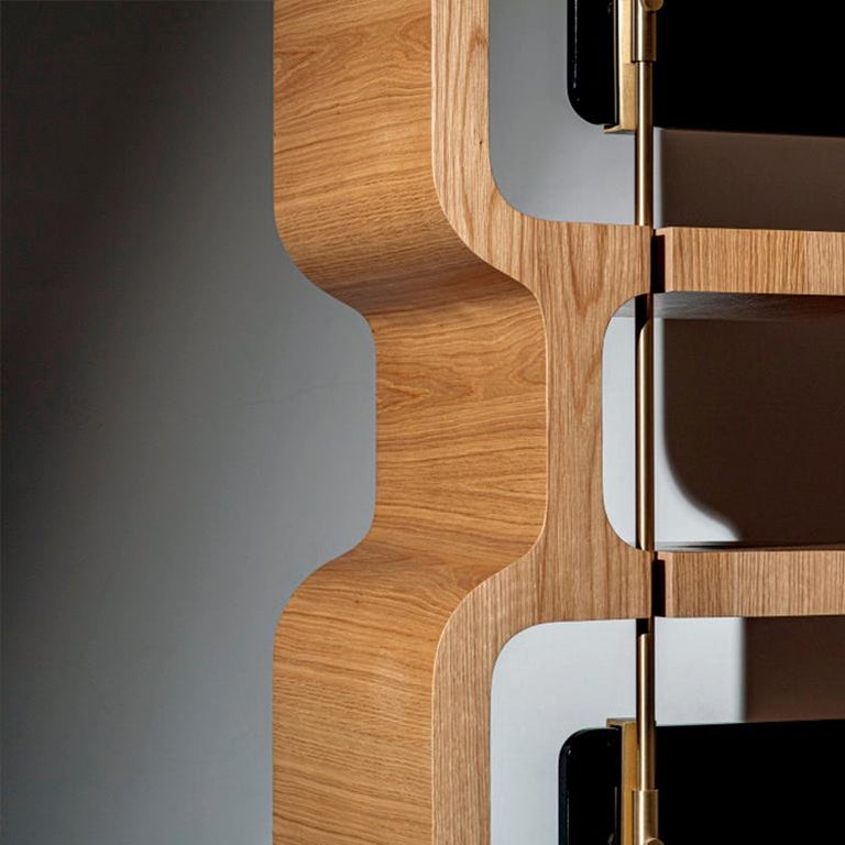 21st Century Copacabana Bookcase in Natural Oak, Travertino | Modern Furniture + Decor