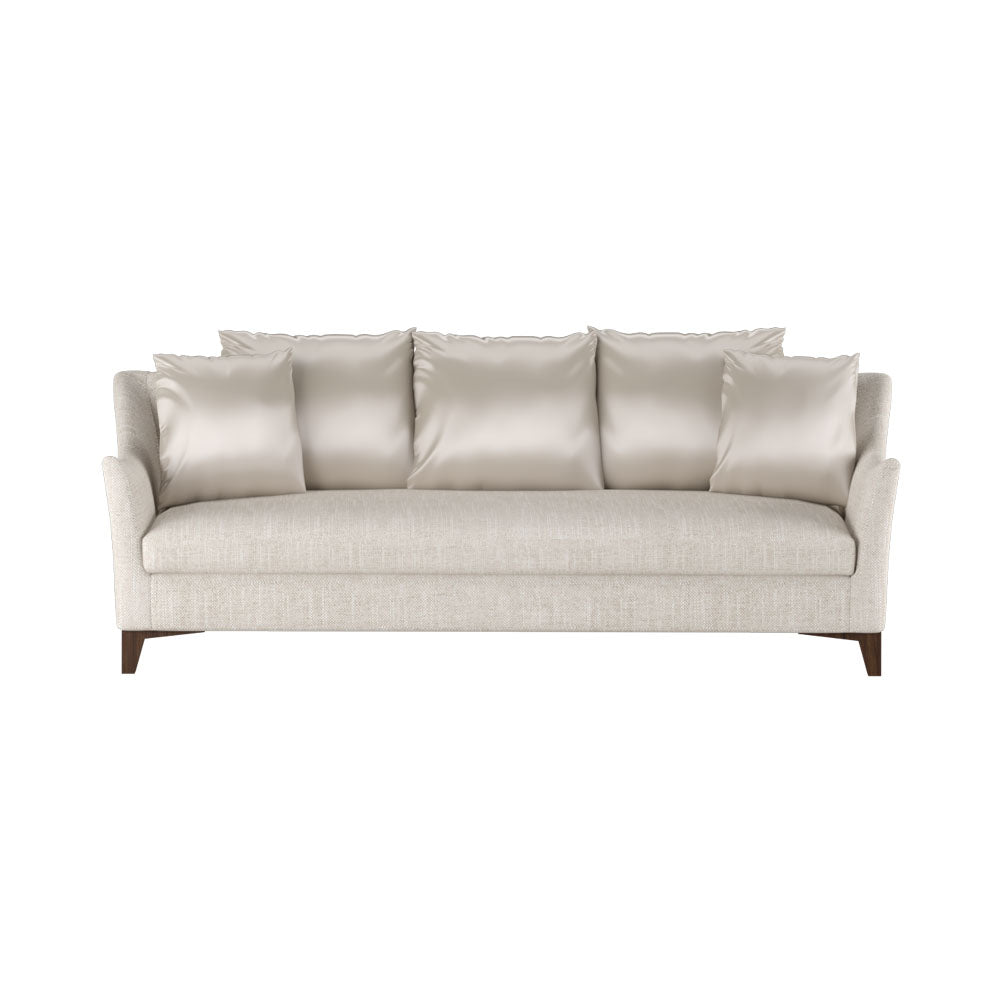 Basildon off White Linen Sofa with Curved Arms | Modern Furniture + Decor