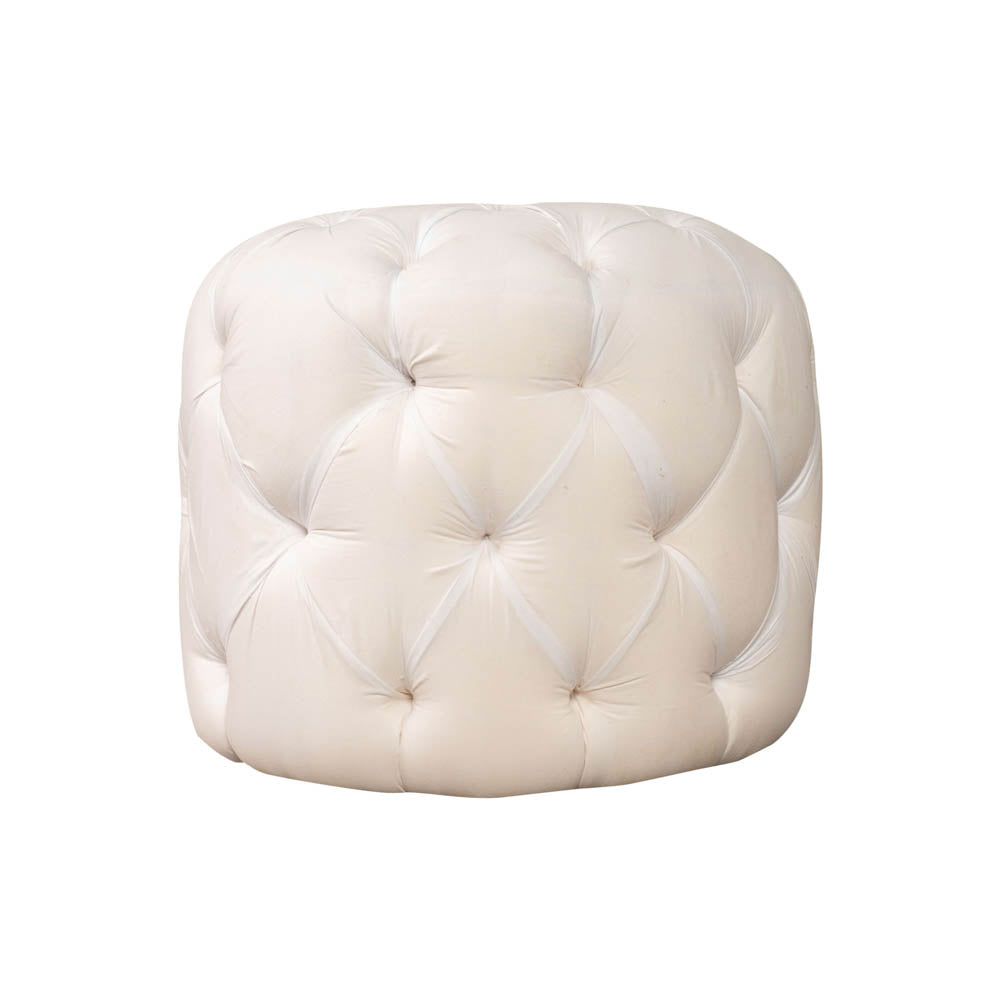 Boho Upholstered Round Tufted Pouf | Modern Furniture + Decor