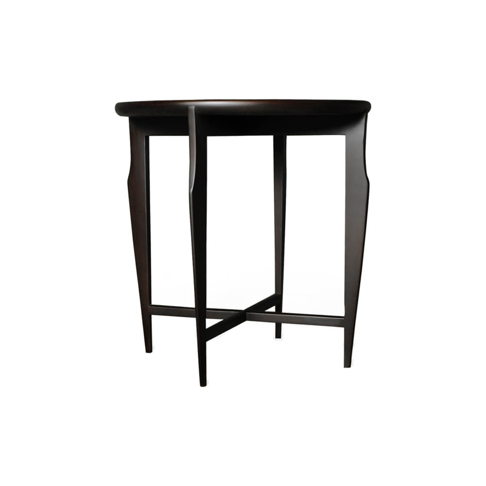 Cruz Wooden Black Round Side Table | Modern Furniture + Decor