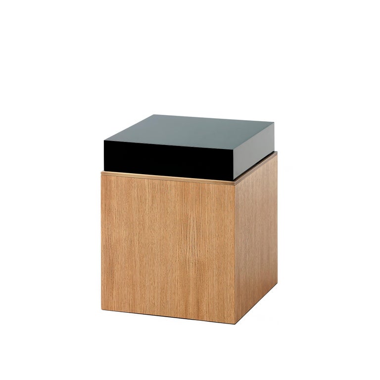 21st Century Block Side Table Limed Oak | Modern Furniture + Decor