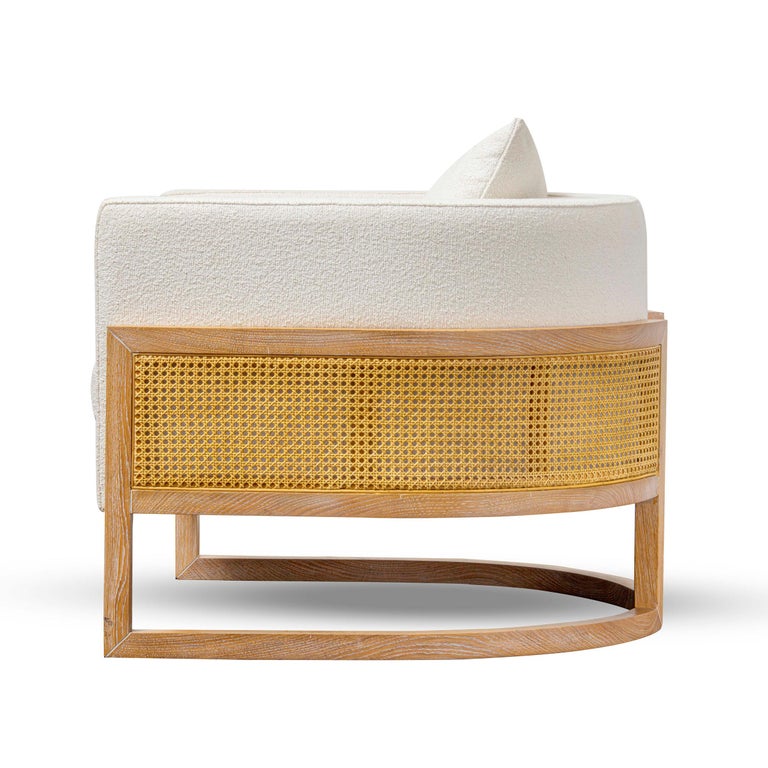 Julius Caned Armchair Natural Oak Wood | Modern Furniture + Decor