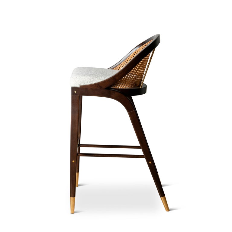 Wormley Bar Stool Darkened Sikomoro Wood | Modern Furniture + Decor